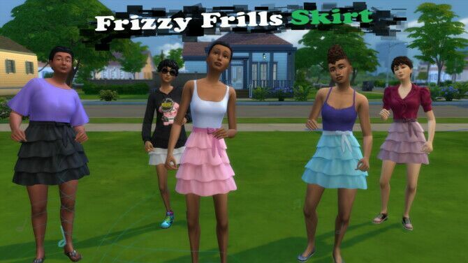 Frizzy Frills Skirt By Infinity Sims 4 CC