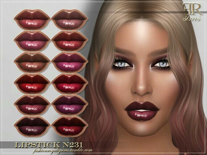 FRS Lipstick N231 By Fashionroyaltysims Sims 4 CC