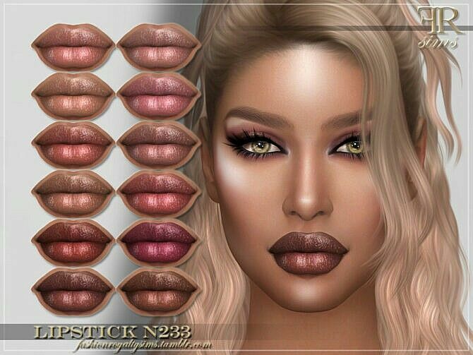 FRS Lipstick N233 By Fashionroyaltysims Sims 4 CC