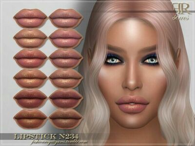 FRS Lipstick N234 By Fashionroyaltysims Sims 4 CC