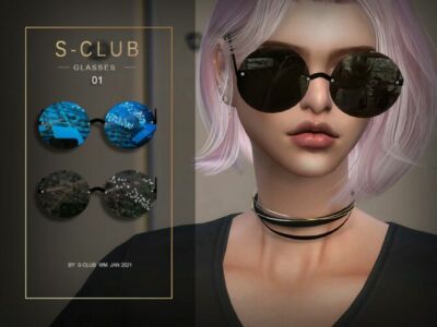 Glasses 202101 By S-Club WM Sims 4 CC