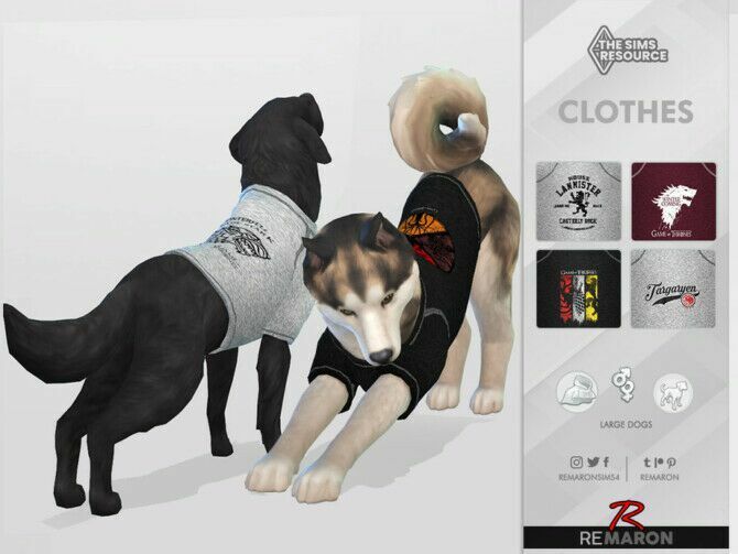 Got Shirt 01 For Large Dogs By Remaron Sims 4 CC