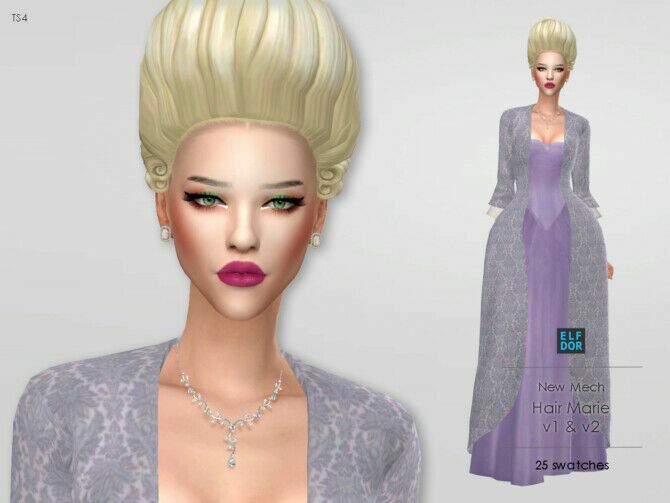 sims 4 cc hair marie at elfdor sims 4