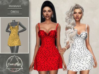 Hannah Dress By Camuflaje Sims 4 CC