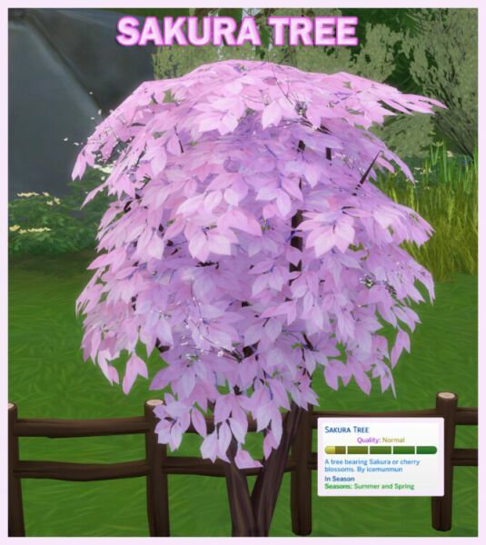 sims 4 cc harvestable sakura tree at icemunmun 2