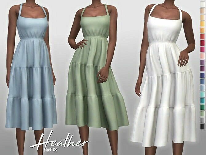 Heather Dress By Sifix Sims 4 CC