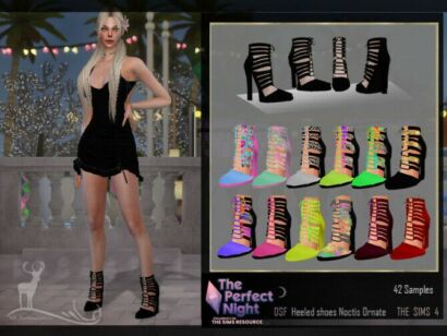 Heeled Shoes Noctis Ornate By Dansimsfantasy Sims 4 CC