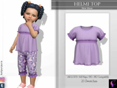 Helmi Top By Katpurpura Sims 4 CC