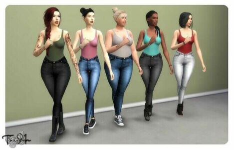 High Waisted ACC Jeans By Therran91 At Mod The Sims Sims 4 CC