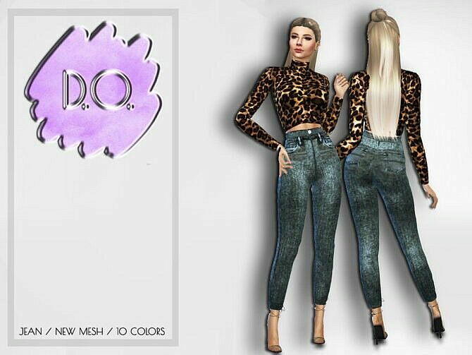 High Waisted Jeans 35 By D.o.lilac Sims 4 CC