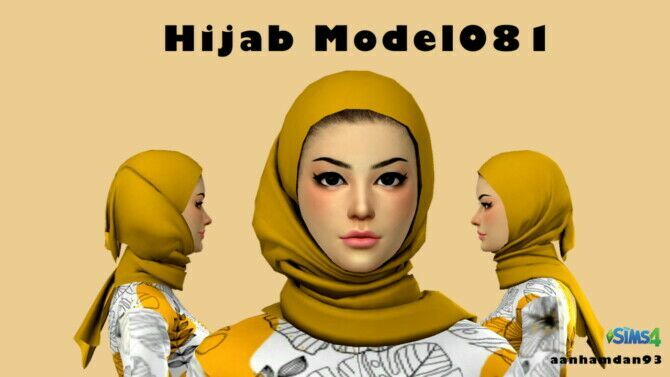 sims 4 cc hijab model081 082 with raina set at aan hamdan simmer93 2