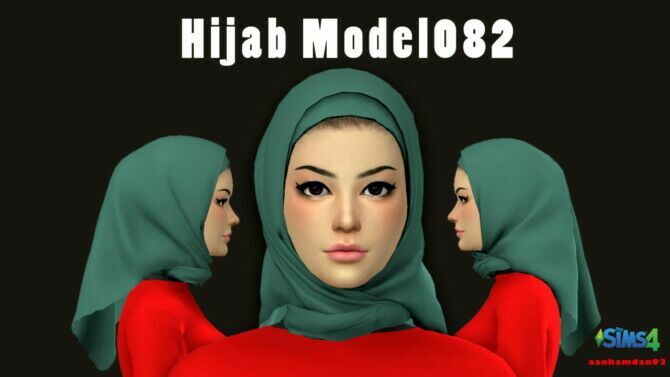 sims 4 cc hijab model081 082 with raina set at aan hamdan simmer93 4