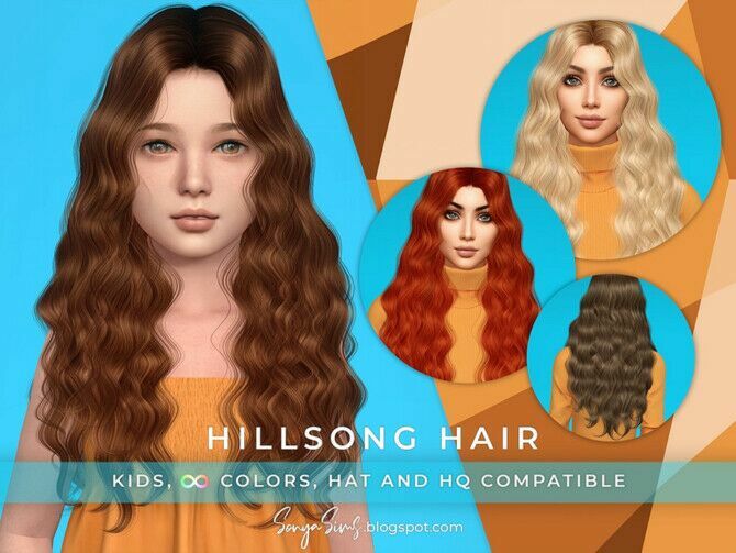 Hillsong Hair For Kids By Sonyasimscc Sims 4 CC