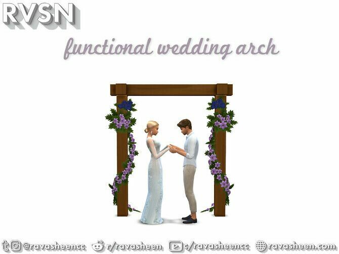 sims 4 cc holy marchrimony wedding arches by ravasheen 2