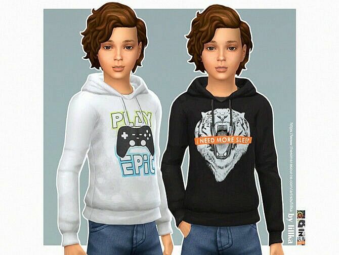 Hoodie For Boys P24 By Lillka Sims 4 CC