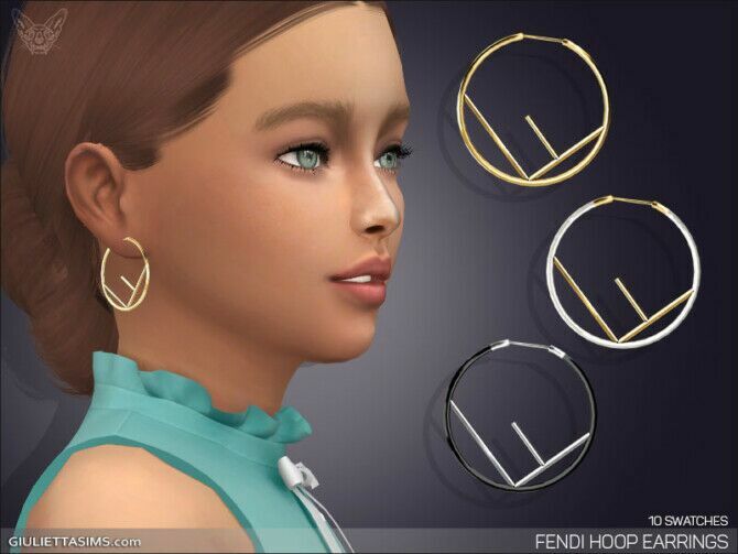 Hoop Earrings For Kids At Giulietta Sims 4 CC