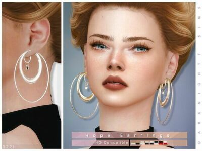 Hope Earrings By Darknightt Sims 4 CC