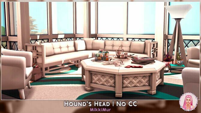 sims 4 cc hounds head house at mikkimur 2