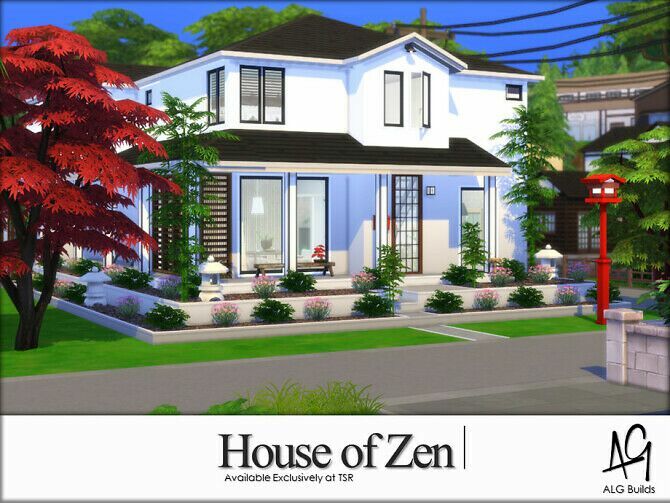 House Of ZEN By Algbuilds Sims 4 CC