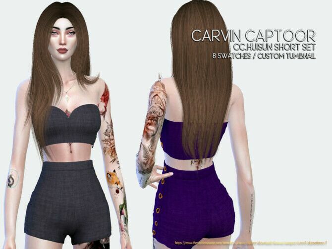 Huisun Short Set By Carvin Captoor Sims 4 CC