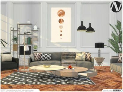 Huntington Living Room By Artvitalex Sims 4 CC