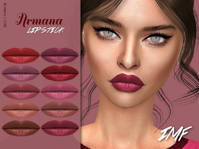 IMF Armana Lipstick N.319 By Izziemcfire Sims 4 CC