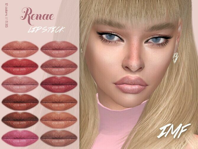 IMF Renae Lipstick N.115 By Izziemcfire Sims 4 CC