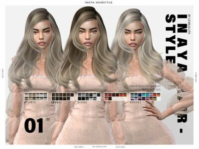 Inaya Hairstyle By Leah Lillith Sims 4 CC