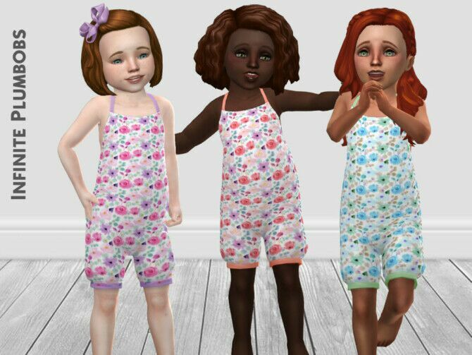 Ip Toddler Floral Romper By Infiniteplumbobs Sims 4 CC