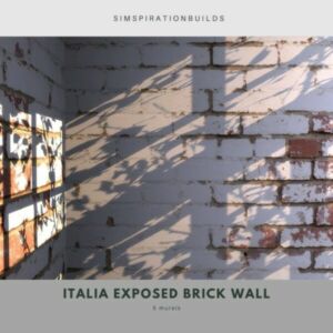 Italia Exposed Brick Wall At Simspiration Builds Sims 4 CC