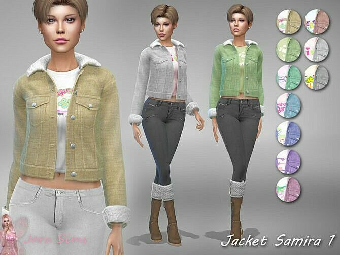 Jacket Samira 1 By Jaru Sims Sims 4 CC