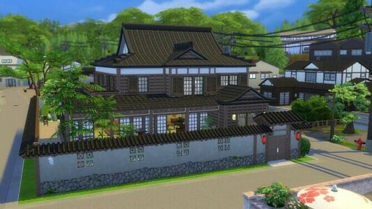 Japanese Kominka House By Dixie Nourmous Sims 4 CC