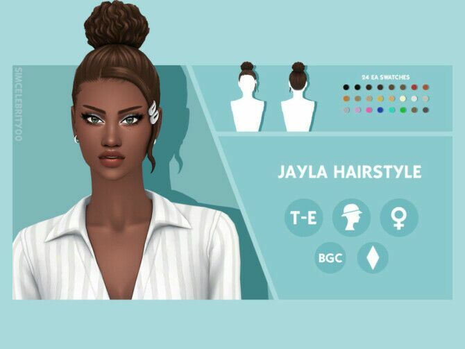 Jayla Hairstyle By Simcelebrity00 Sims 4 CC