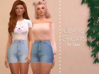 Jeans Shorts By Dissia Sims 4 CC