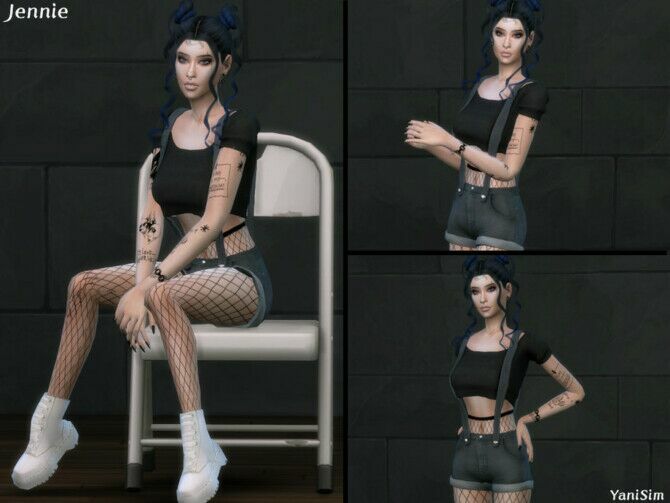 Jennie Pose Pack By Yanisim Sims 4 CC