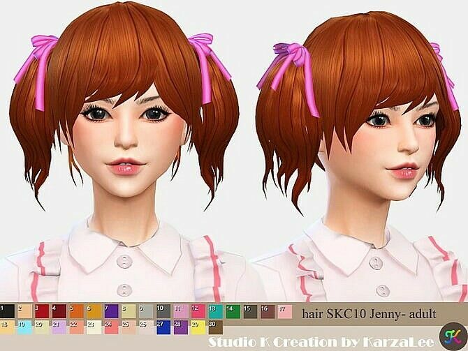 Jenny Hair SKC 10 At Studio K-Creation Sims 4 CC