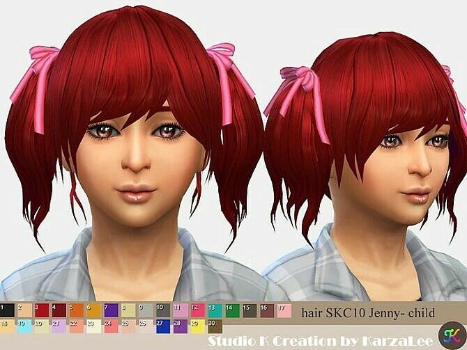 Jenny Kids Hair SKC 10 At Studio K-Creation Sims 4 CC