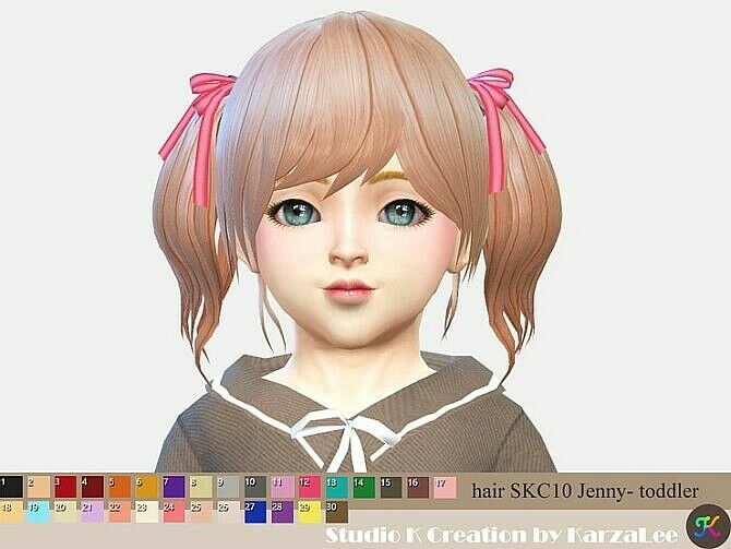 Jenny Toddler Hair SKC 10 At Studio K-Creation Sims 4 CC