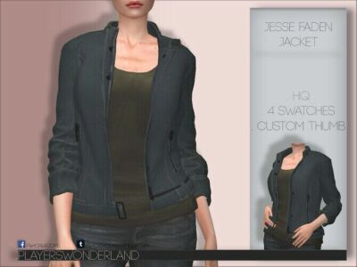 Jesse Faden Jacket By Playerswonderland Sims 4 CC