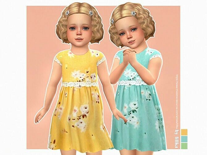 Jessica Dress For Toddler Girls By Lillka Sims 4 CC