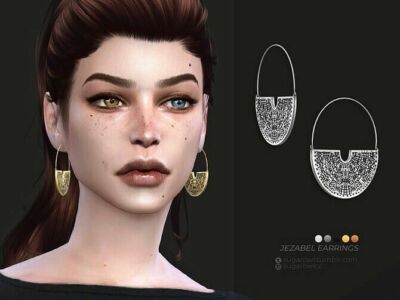 Jezabel Earrings By Sugar OWL Sims 4 CC