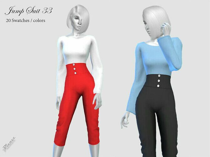 Jumpsuit 33 By Pizazz Sims 4 CC