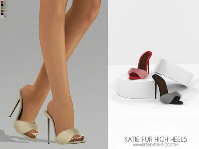 Katie FUR High Heels At Redheadsims Sims 4 CC
