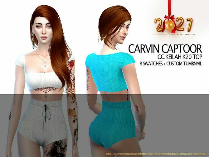 Keilah K20 TOP By Carvin Captoor Sims 4 CC