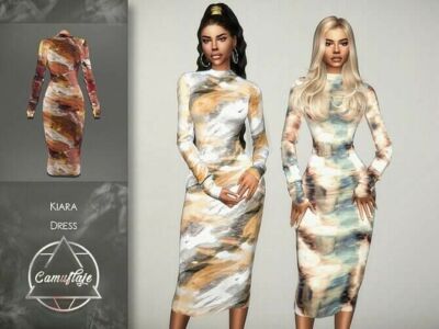 Kiara Dress By Camuflaje Sims 4 CC