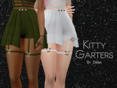 Kitty Garters By Dissia Sims 4 CC
