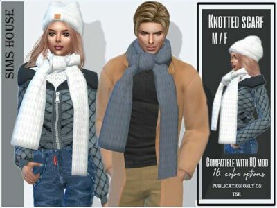 Knotted Scarf By Sims House Sims 4 CC
