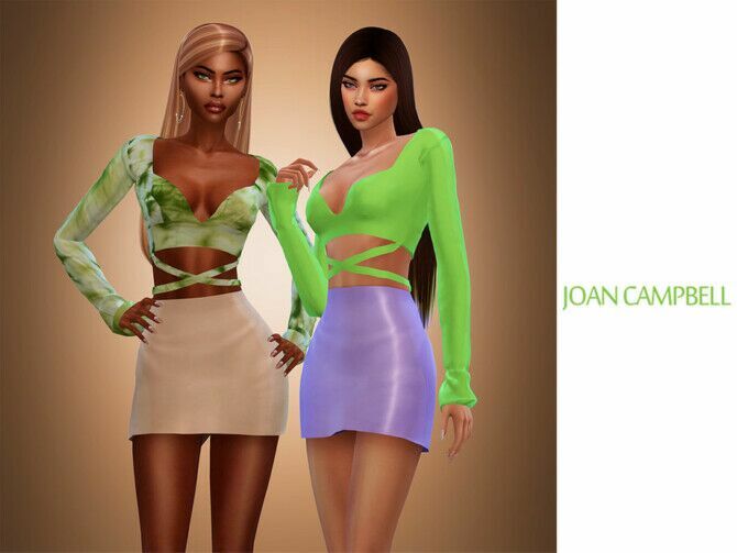 Kyra Top By Joan Campbell Beauty Sims 4 CC