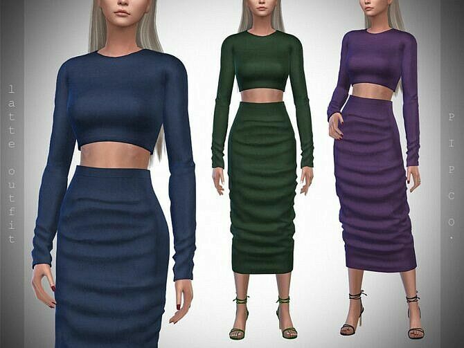 Latte Outfit By Pipco Sims 4 CC