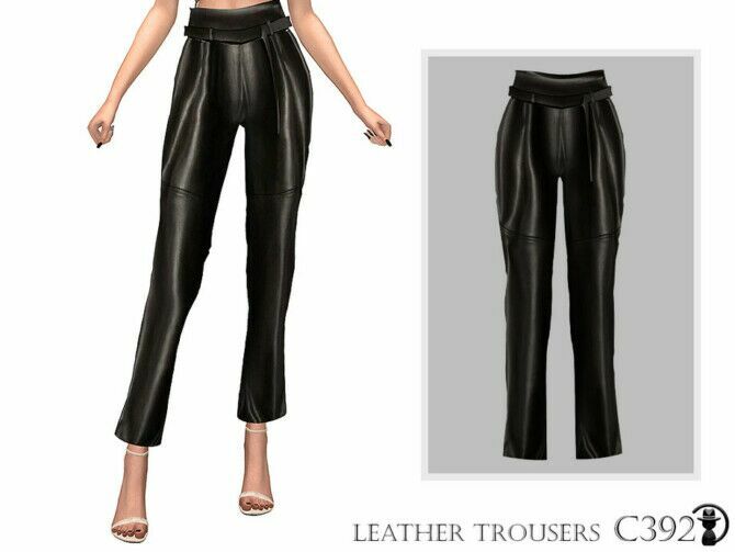 Leather Trousers C392 By Turksimmer Sims 4 CC